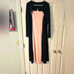 Women's Peach and Black Dress